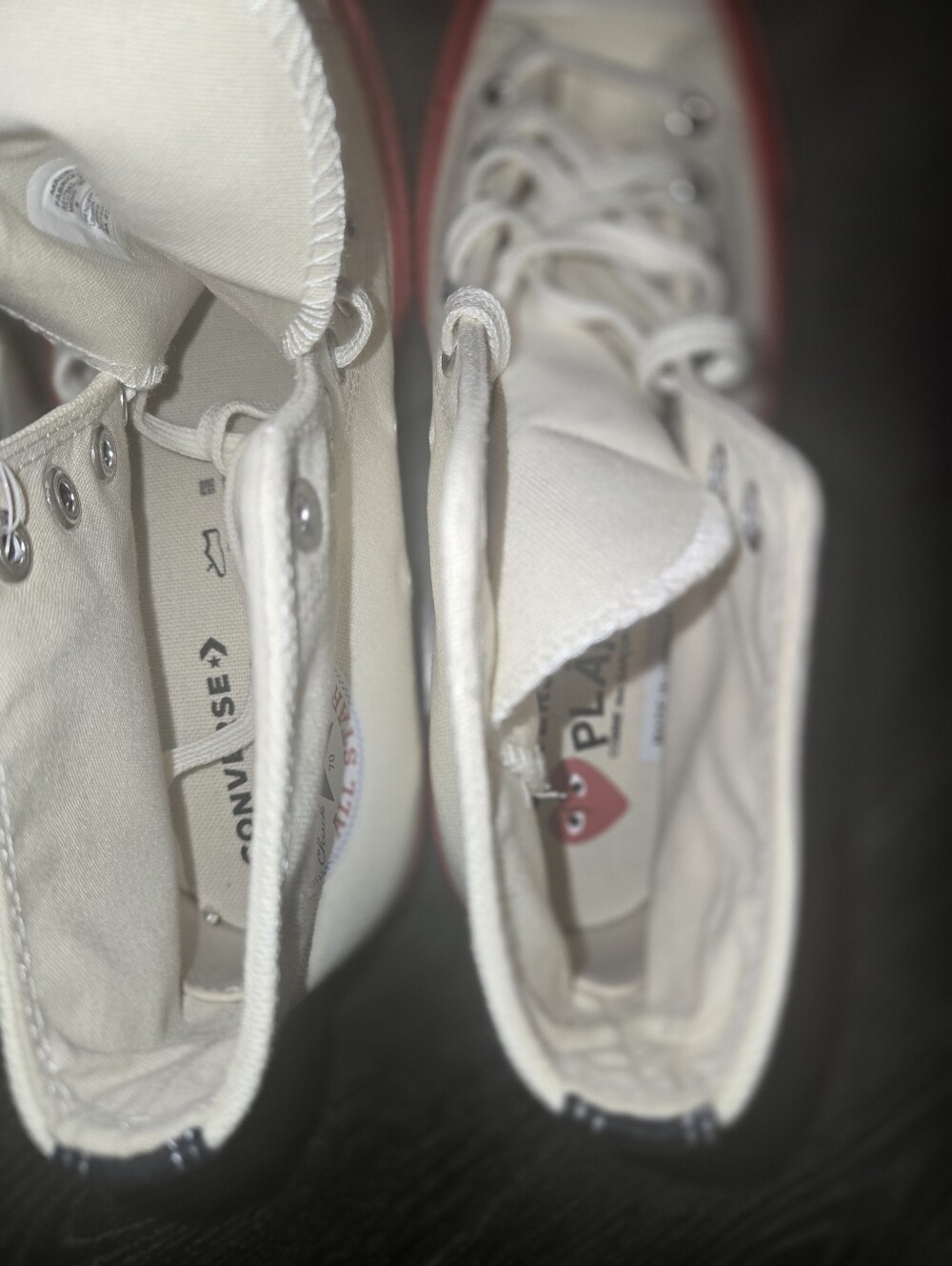 NWT Converse x Comme des Garcons PLAY Chuck 70 Hi: Men’s 8 / Women’s 10 - Picture 5 of 10